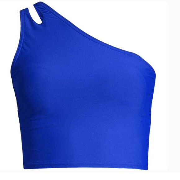 lands end swimsuit 3x XXXL 3xl tankini top, 20w bikini bottom electric blue new - Picture 2 of 4